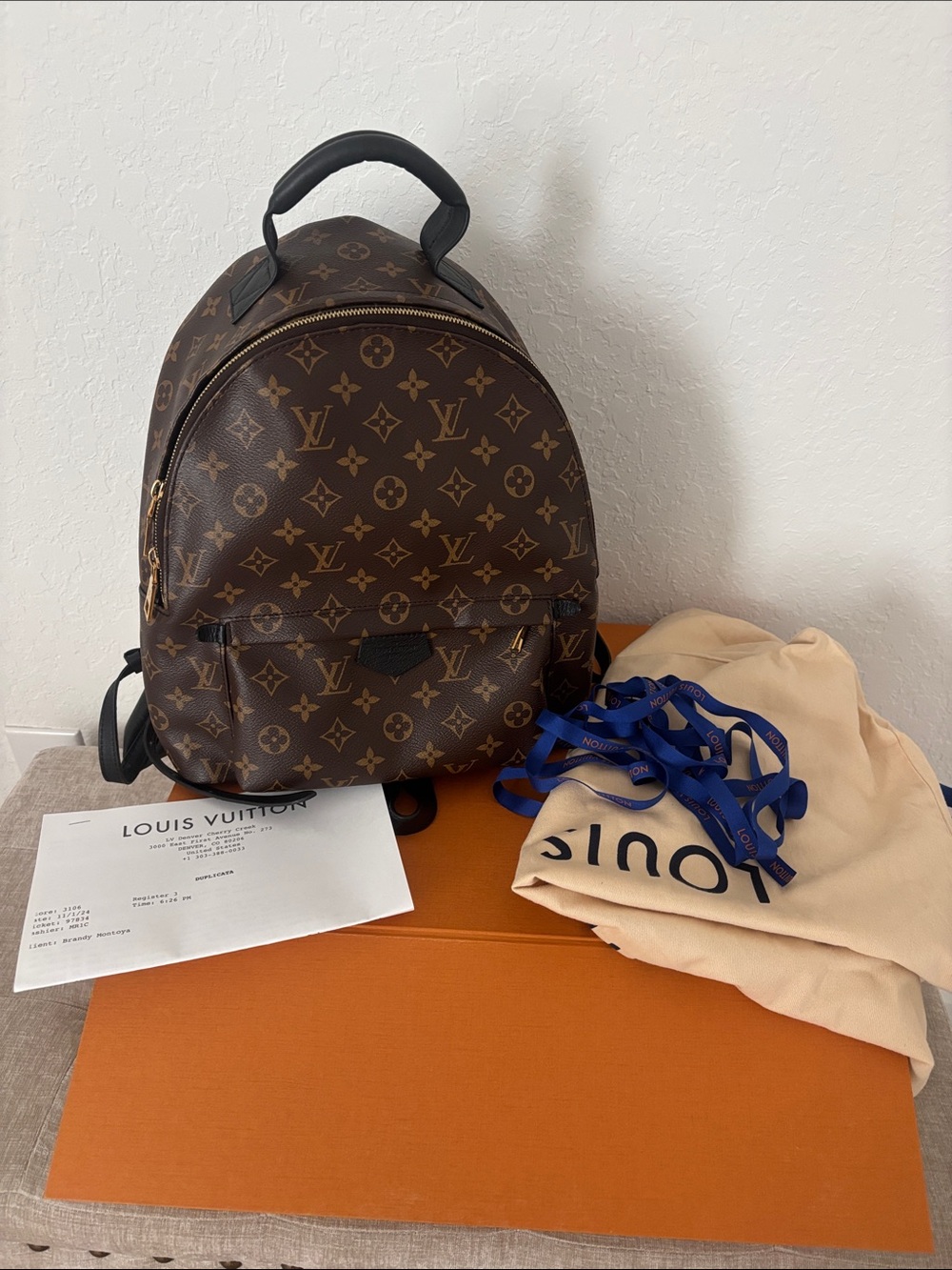 Authentic Louis Vuitton Palm Springs MM backpack 🎒